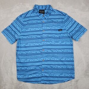 Mambo Loud Shirt Mens Medium Button Up Short Sleeve Geo Print Australia Adult